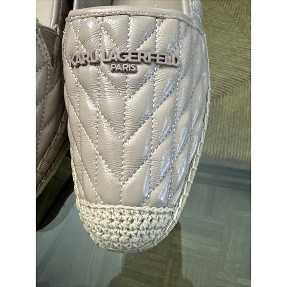 Karl Lagerfeld Quilted Beige Loafers - Picture 4 of 15